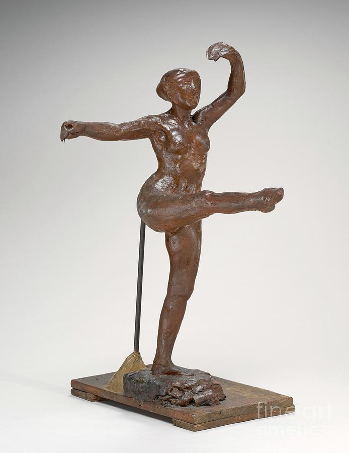 Fourth Position Front, On The Left Leg, C.1885-1890 (yellow Brown Wax And Plastiline) Photograph by Edgar Degas