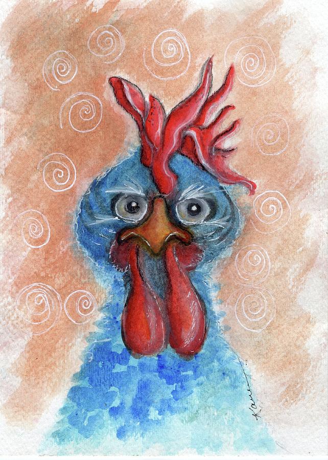 Fowl Mood Painting by Karren Case