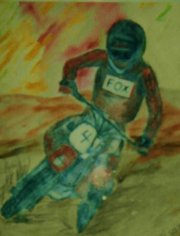 Fox Bike Rider Painting