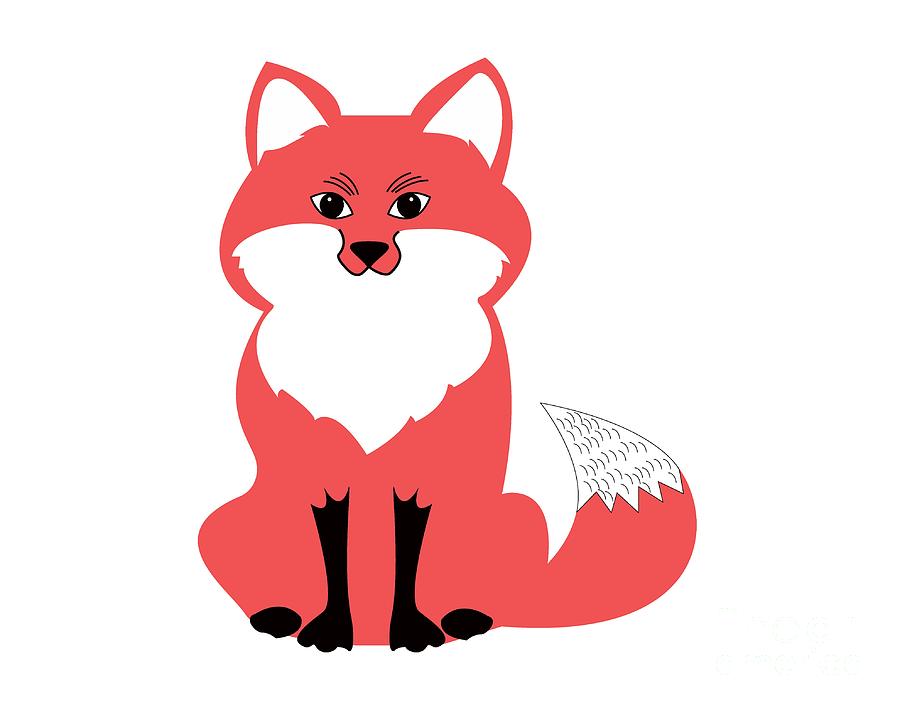 Fox, fox art, fox canvas, fox framed print, Digital Art by David Millenheft