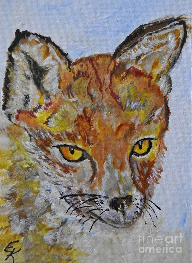 Fox Painting Painting by Ella Kaye Dickey
