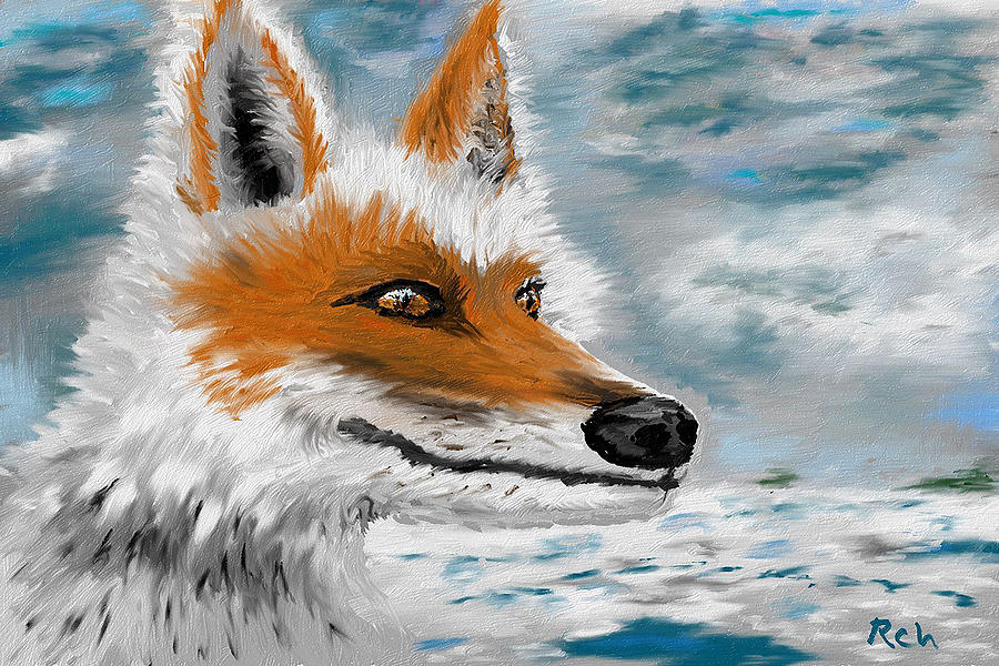Fox Digital Art By Rafael Charpentier - Fine Art America