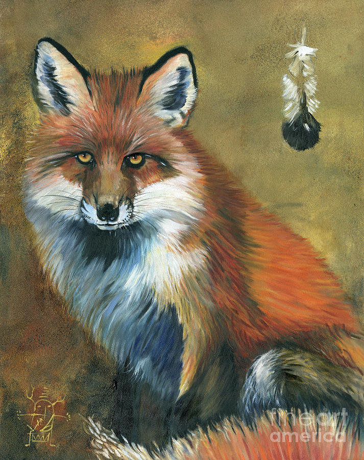 Fox shows the way Painting by J W Baker