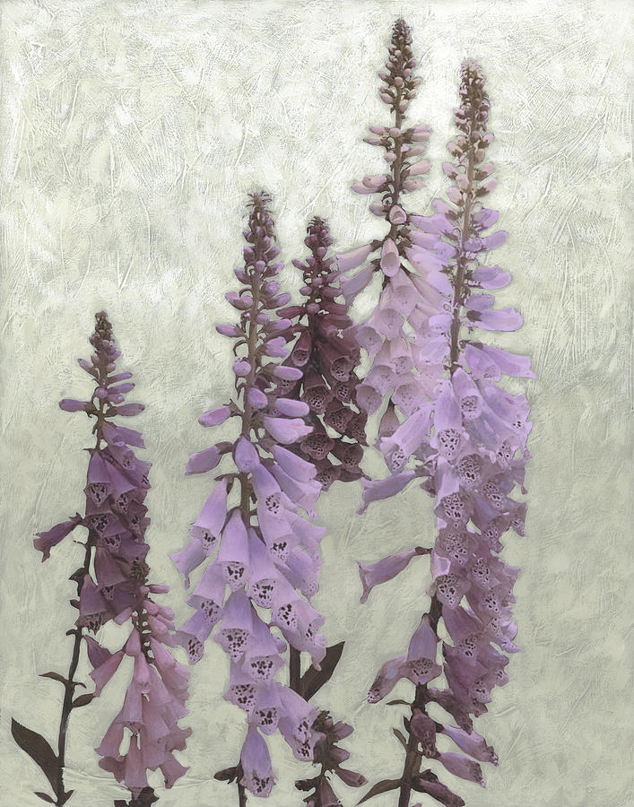 Flower Painting - Foxgloves I by Chariklia Zarris