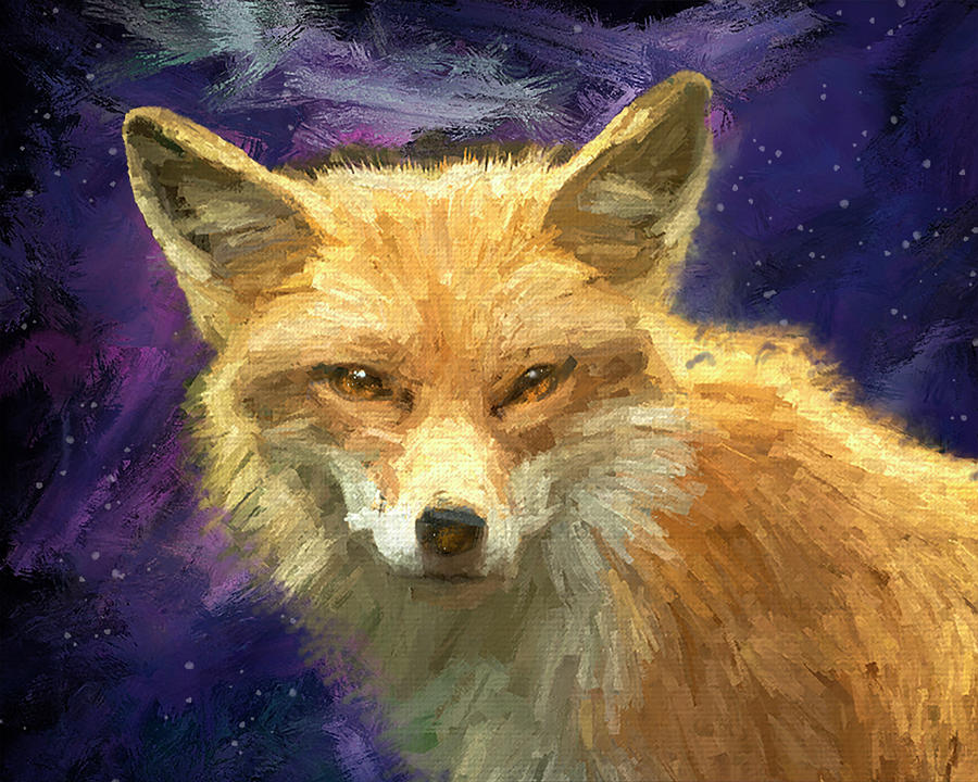 Foxie Painting by Jeanette Mahoney