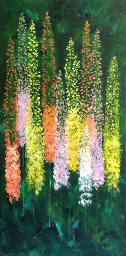 Foxtail lilies Painting by Ellen Canfield