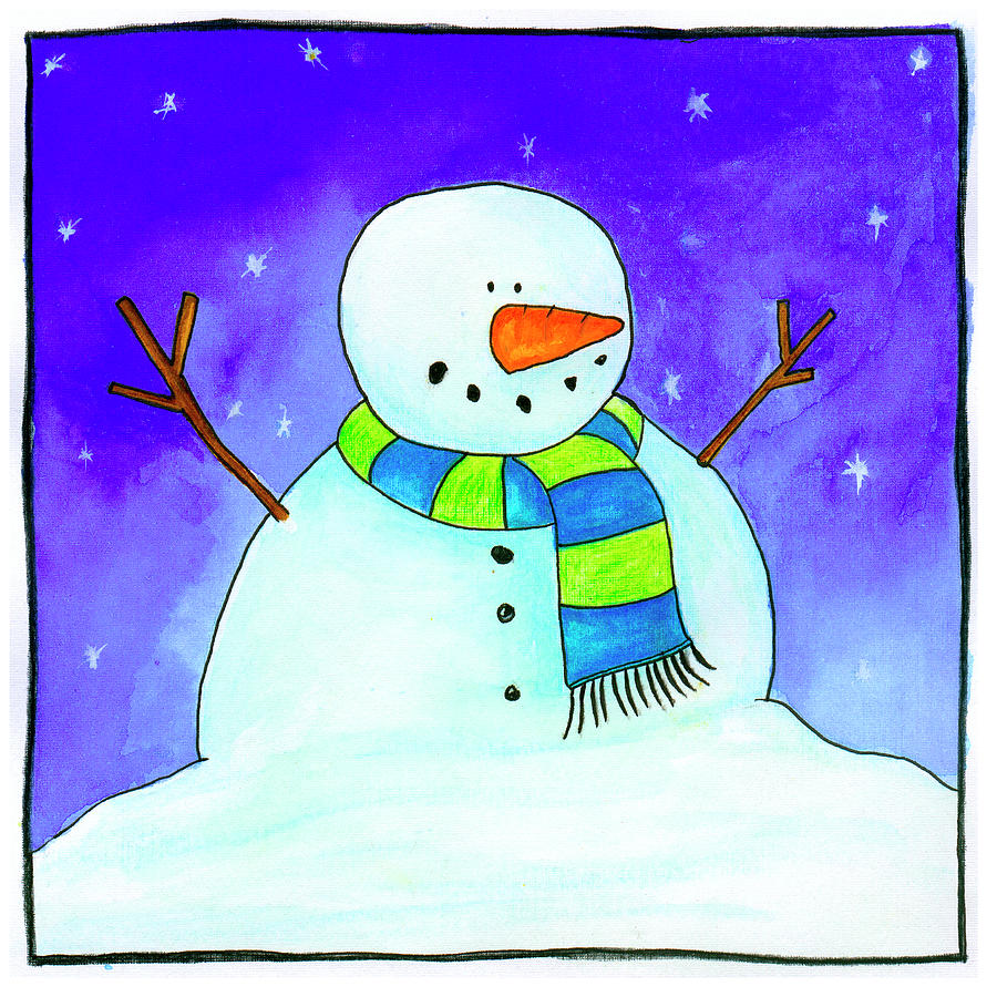 Snowman Mixed Media - Fpnav005 by Esteban Studio