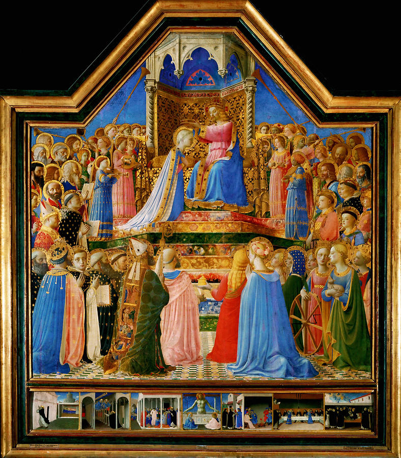 The Coronation of the Virgin #2 Painting by Fra Angelico