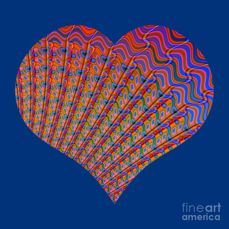 Fractal Abstract Heart Love at Sunset Photograph by Rose Santuci-Sofranko