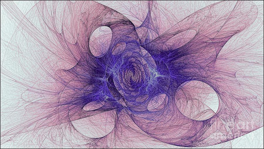 Fractal Blue and Rose Butterfly Digital Art by Doug Morgan
