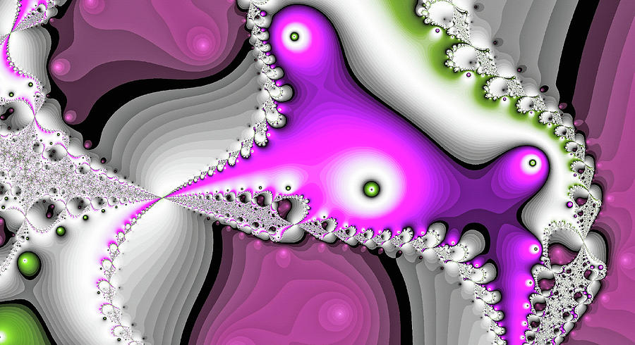 Fractal Contours Purple Abstract Art Digital Art by Don Northup