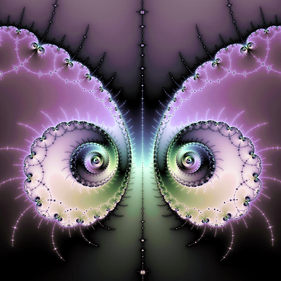 Abstract Digital Art - Fractal Eyes looking at you by Matthias Hauser