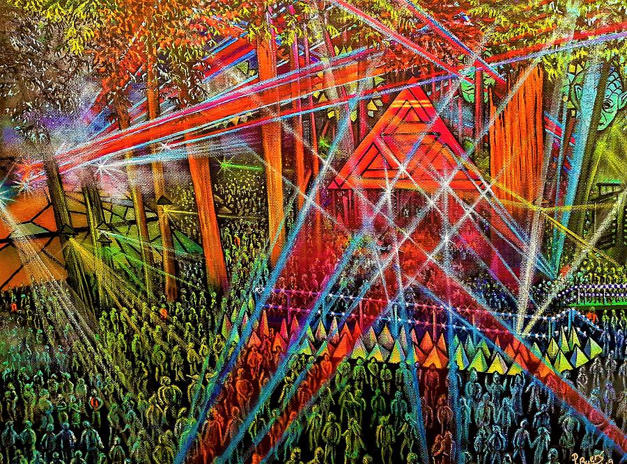 Music Festival Painting - Fractal Forest by Donna L Byers Music Festival Painting - Fractal Forest by Donna L Byers