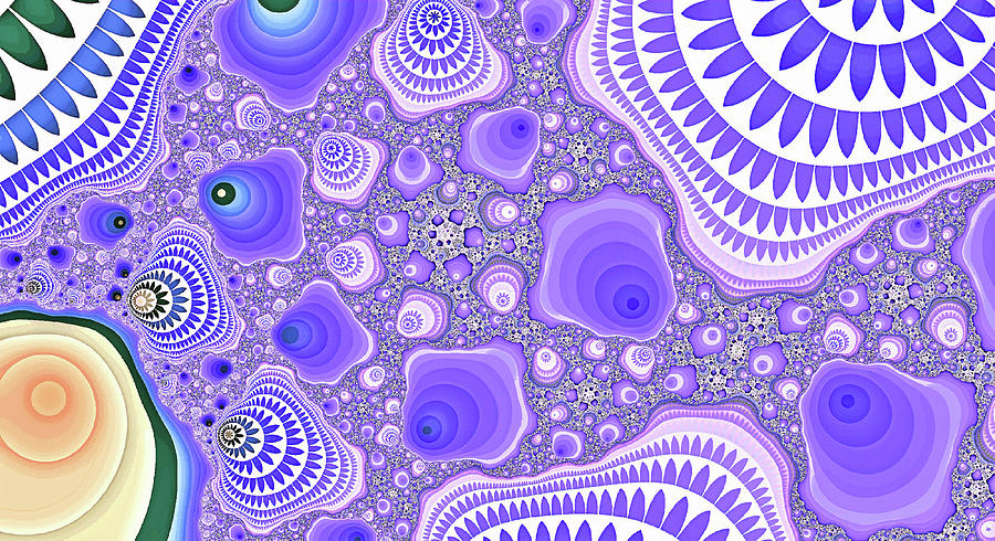Fractal Range Purple Abstract Art Digital Art by Don Northup