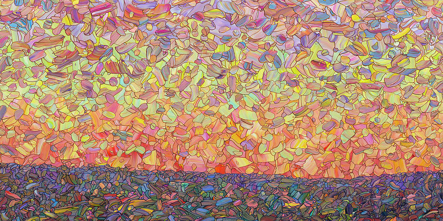 Sunset Painting - Fragmented Sunset by James W Johnson