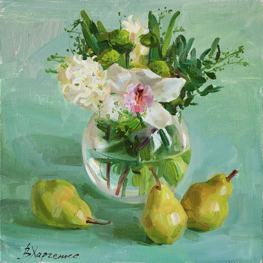 Fragrant bouquet Painting by Victoria Kharchenko