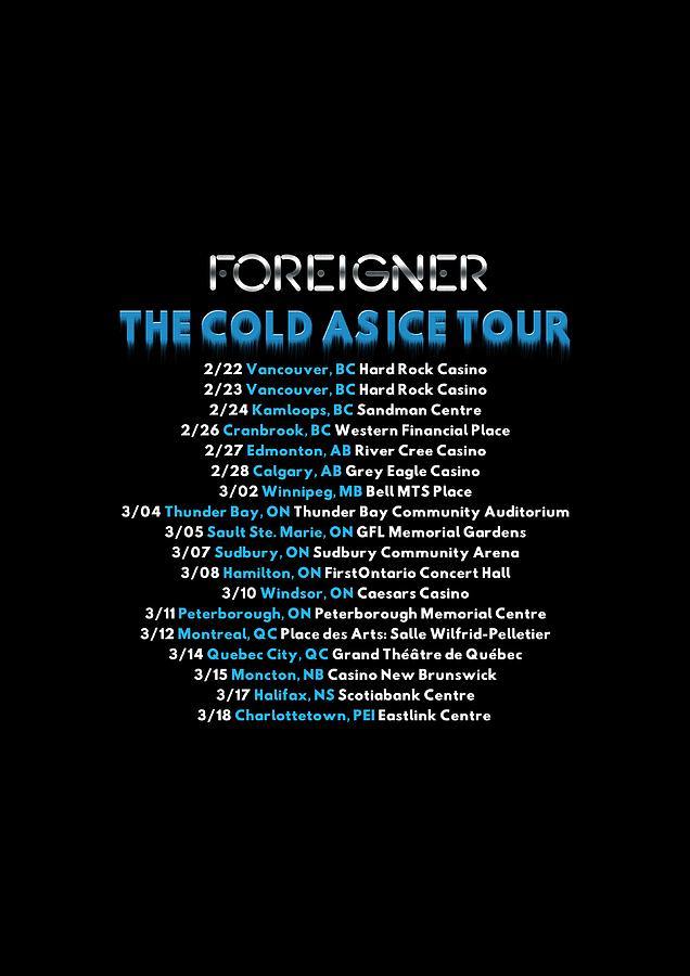 foreigner 2019 tour t shirts