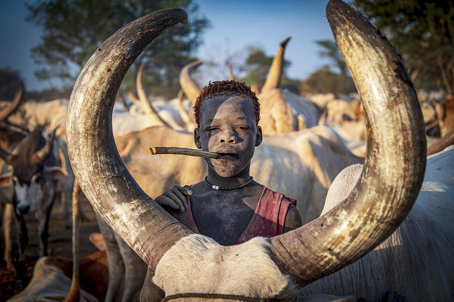 Frame Boy-children Of Mundari, South Sudan 2021 Photograph by Svetlin Yosifov