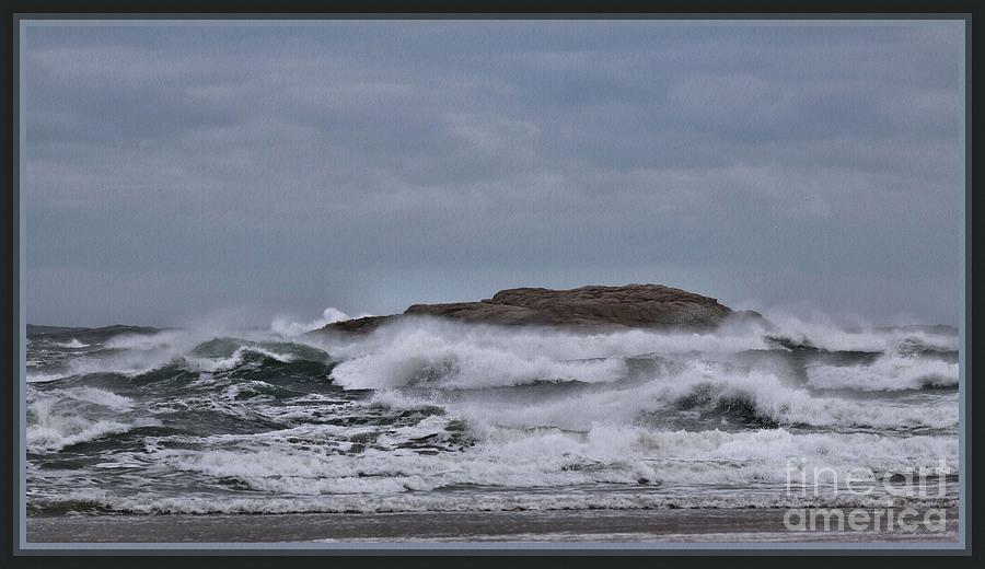 Framed Atlantic Ocean Storm Surge Photograph by Sandra Huston