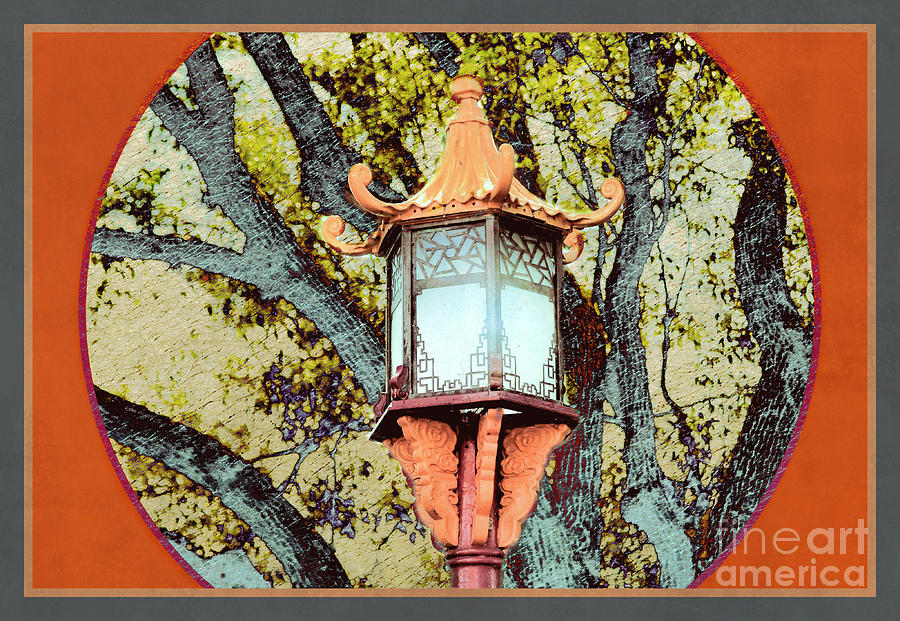 Framed Oriental Lantern Photograph