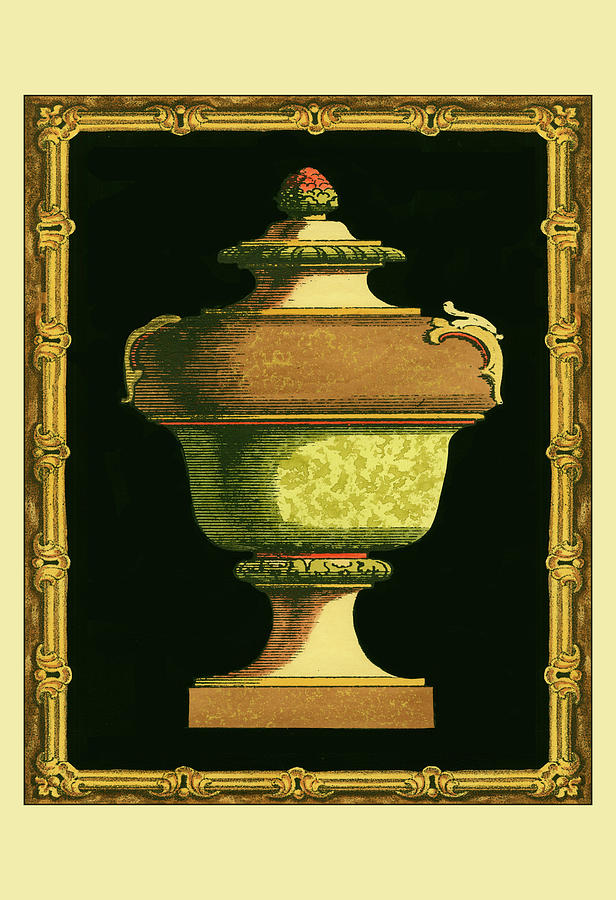 Vase Painting - Framed Urn I by Vision Studio
