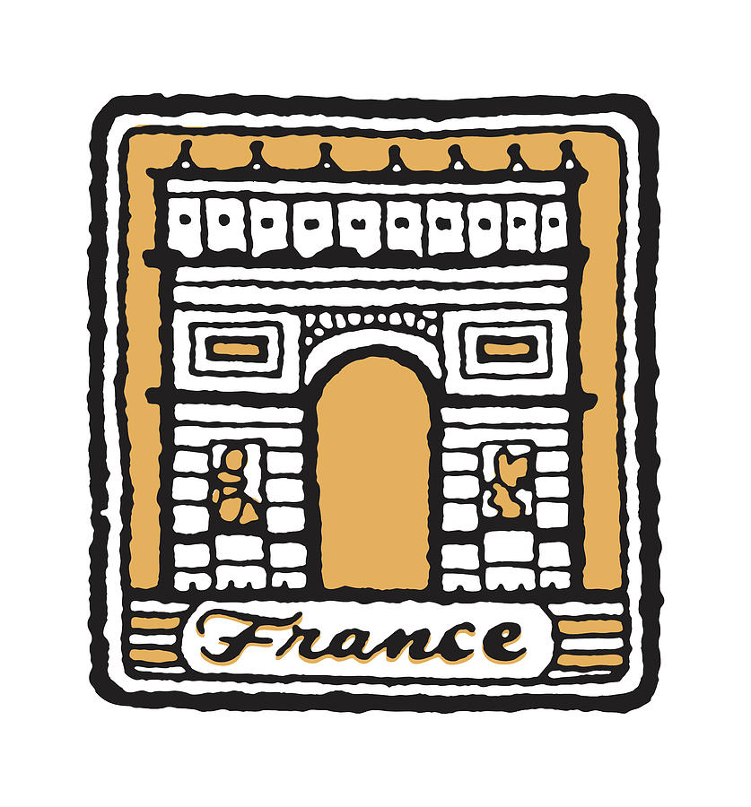 Paris Drawing - France Arc de Triomphe by CSA Images