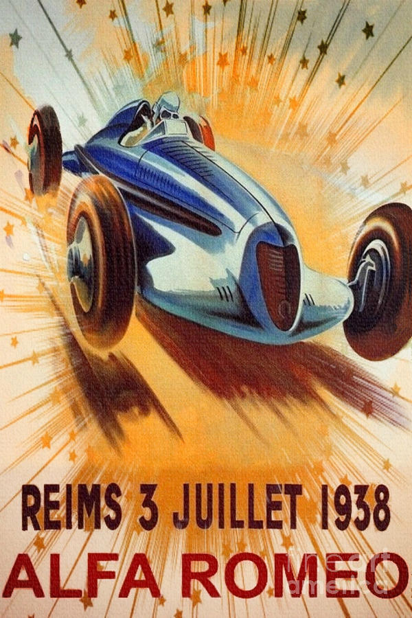 France Gran Prix 1938 Mixed Media by Ian Gledhill