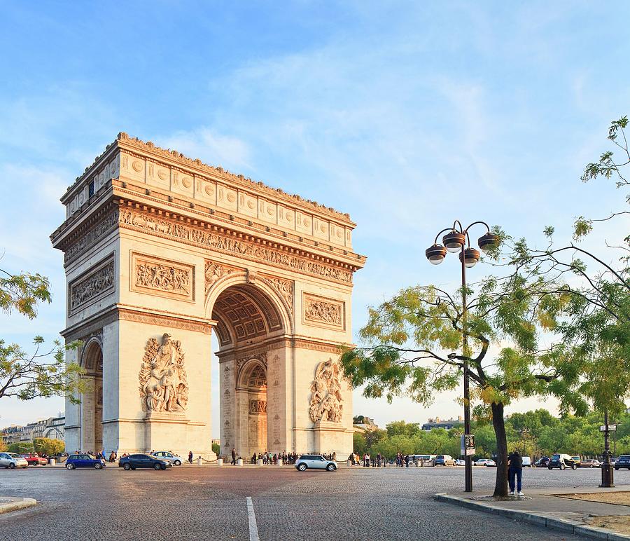 France, Ile-de-france, Paris, Champs Elysees, Arc De Triomphe Digital Art by Luigi Vaccarella