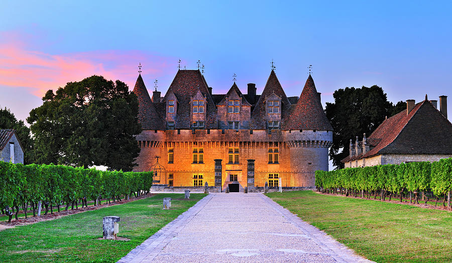 France, Nouvelle-aquitaine, Dordogne, Chateau De Monbazillac Near Bergerac Digital Art by Luca Da Ros
