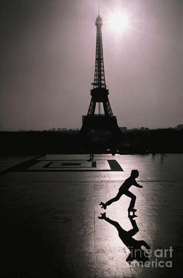 France, Paris, Eiffel Tower, Silhouette Photograph by Will & Deni Mcintyre