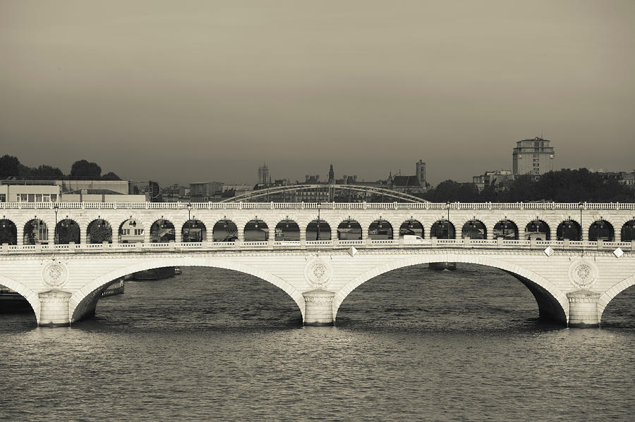 France, Paris, Pont De Bercy Bridge By Walter Bibikow