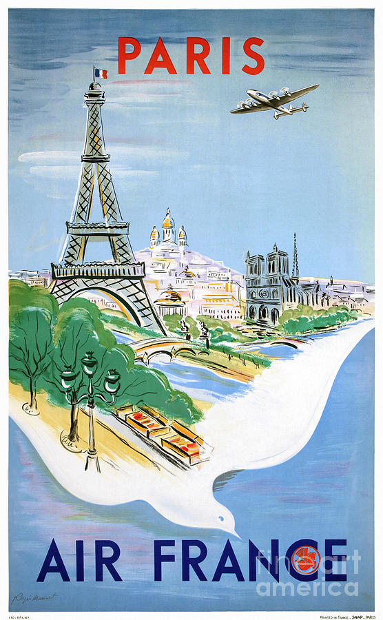 Vintage Drawing - France Vintage Travel Poster Restored 06 by Vintage Treasure