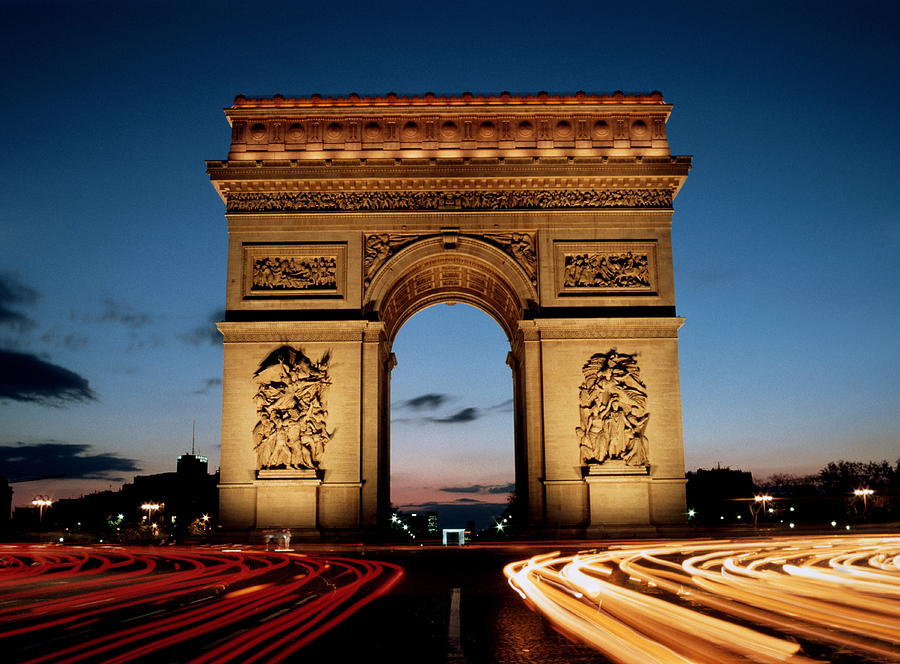 France,paris,arc De Triomphe,light Photograph by Roger Wright