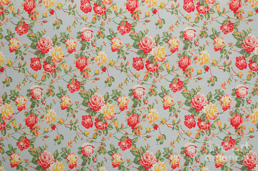 Francine Floral Medium Vintage Fabric Photograph by Spiderplay