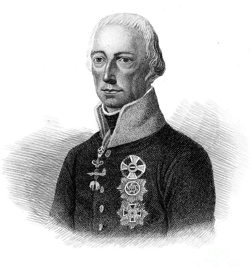 Francis I, Emperor Of Austria, 1814 Drawing by Print Collector