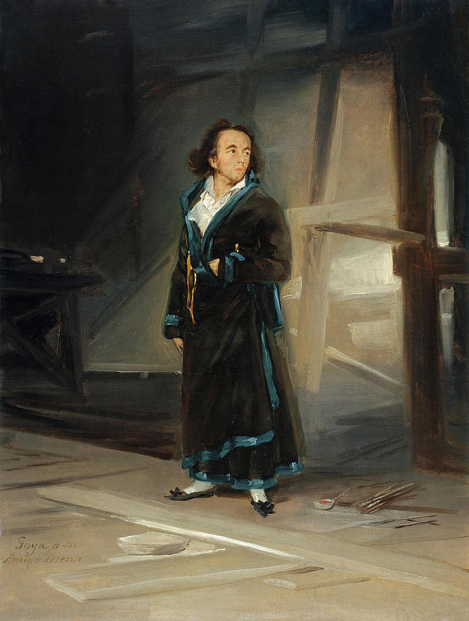 Francisco de Goya -Fuendetodos, 1746-Bordeaux, 1828-. Portrait of Asensio Julia -ca. 1798-. Oil o... Painting by Francisco de Goya -1746-1828-