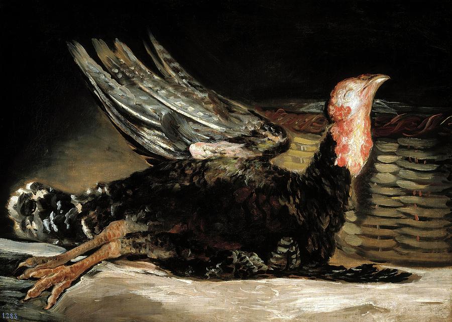 Francisco de Goya y Lucientes / A Dead Turkey, 1808-1812, Spanish School, Oil on canvas. Painting by Francisco de Goya -1746-1828-