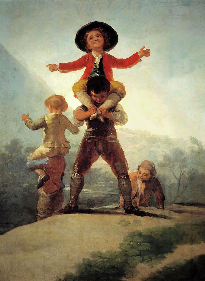 Francisco de Goya y Lucientes / Chicken Fights -Horse and Rider-, 1791-1792, Spanish School. Painting by Francisco de Goya -1746-1828-