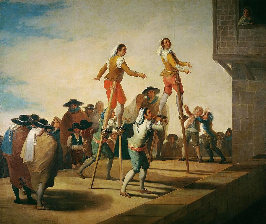 Francisco de Goya y Lucientes / Stilts, 1791-1792, Spanish School. Painting by Francisco de Goya -1746-1828-