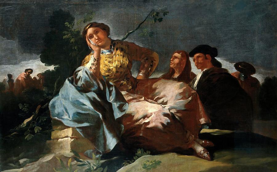 Francisco de Goya y Lucientes / The Date, 1777-1780, Spanish School, Oil on canvas. Painting by Francisco de Goya -1746-1828-