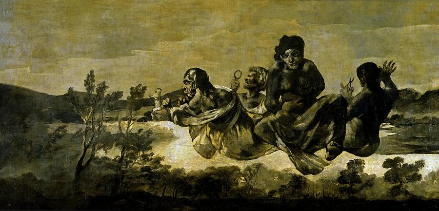 Francisco de Goya y Lucientes / The Fates -Atropos-, 1820-1823, Spanish School. CLOTO. LAQUESIS. Painting by Francisco de Goya -1746-1828-