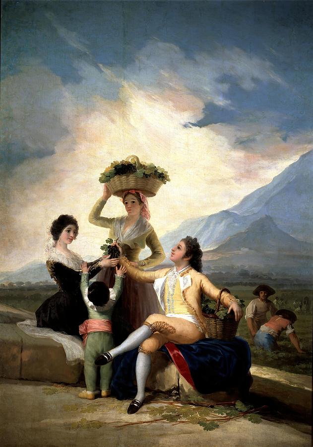 Francisco de Goya y Lucientes / The Grape Harvest, or Autumn, 1786, Spanish School. Painting by Francisco de Goya -1746-1828-