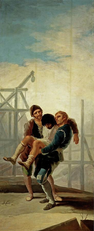 Francisco de Goya y Lucientes / The Injured Mason, 1786-1787, Spanish School. Painting by Francisco de Goya -1746-1828-