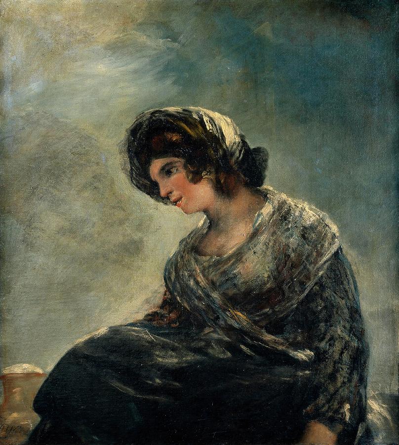 Francisco de Goya y Lucientes / The Milkmaid of Bordeaux, 1825-1827, Spanish School. Painting by Francisco de Goya -1746-1828-