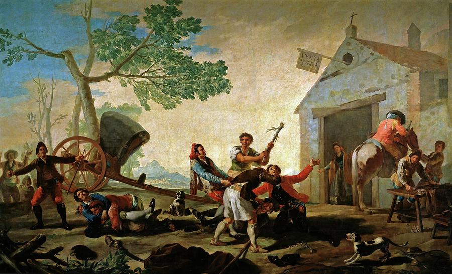 Francisco de Goya y Lucientes / The Quarrel in the New Tavern, 1777, Spanish School. Painting by Francisco de Goya -1746-1828-