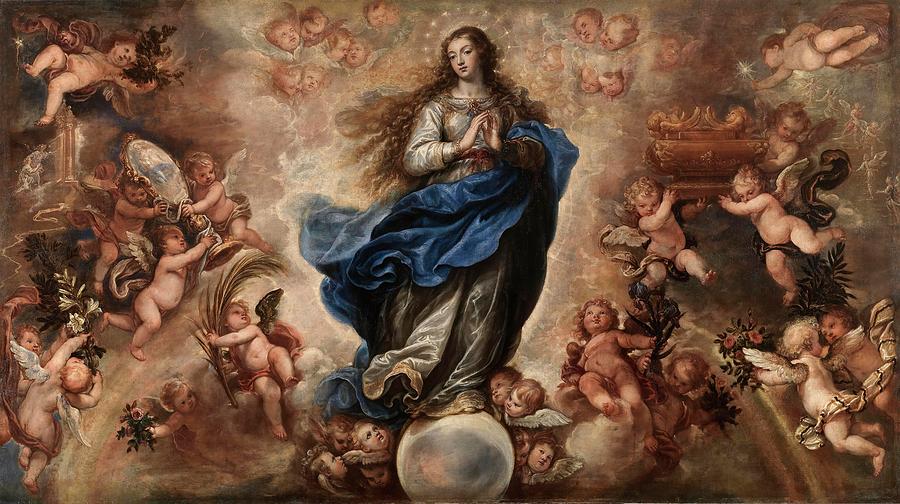Francisco Rizi / The Immaculate Conception, 17th century, Spanish School. Painting by Francisco Rizi -1614-1685-