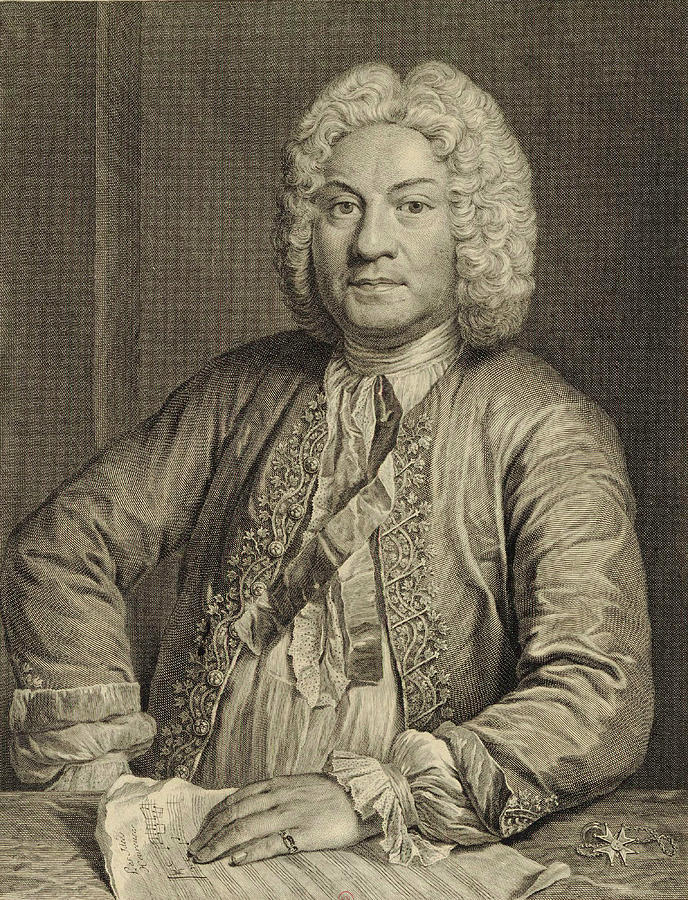 Francois Couperin Drawing by Jean Charles Flipart