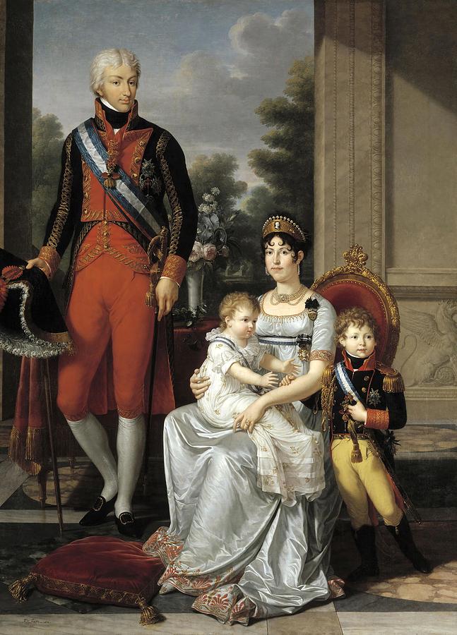 Francois-Xavier Fabre / Family of the King of Etruria, 1804, French School, Oil on canvas. Painting by Francois Xavier Fabre -1766-1837-