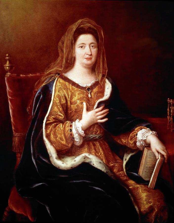 Francoise dAubigne Marquise de Maintenon -1635-1719- second wife of King Louis XIV, 1694, Oil on... Painting by Pierre Mignard -1612-1695-