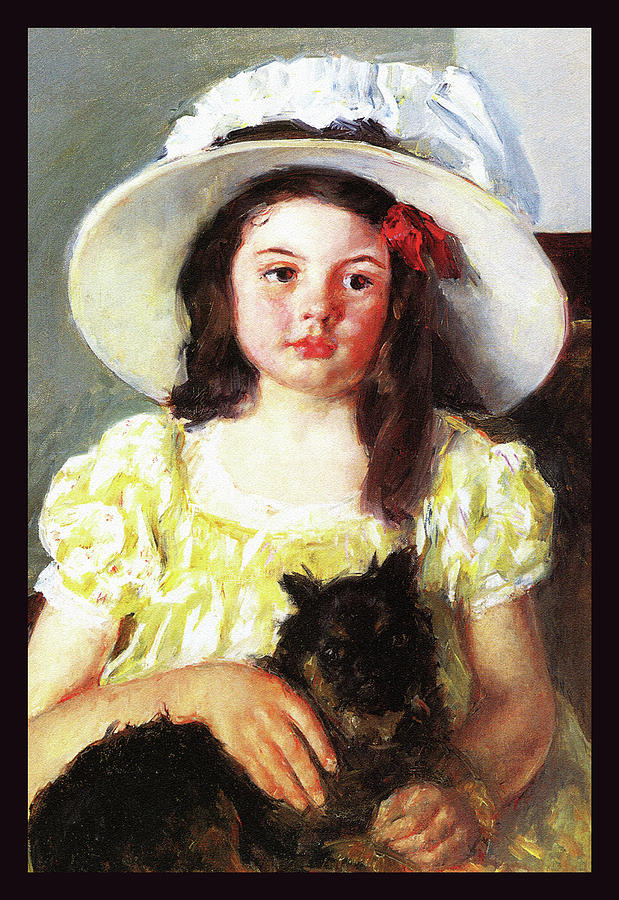 Francoise with a Black Dog Painting by Mary Cassatt - Fine Art America
